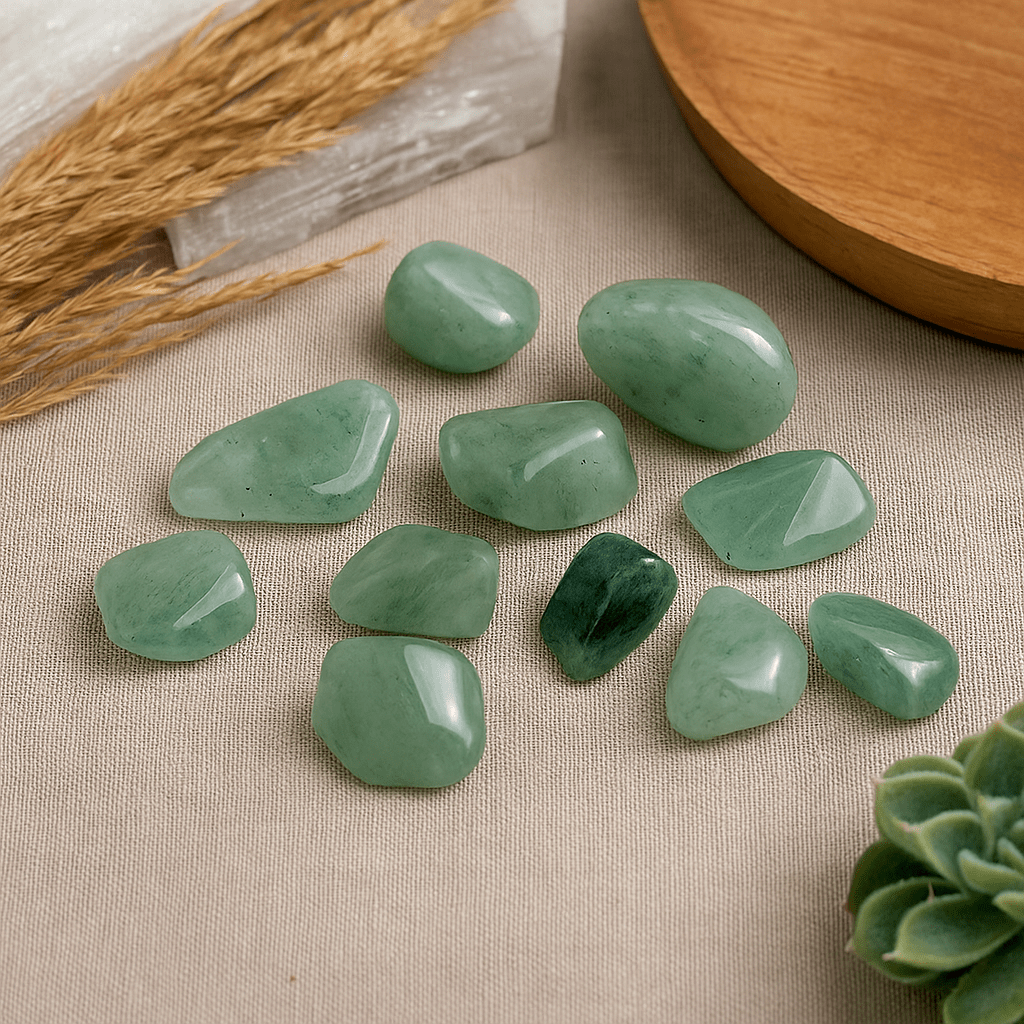 Aventurine Tumbled Stones, 24 Pieces - SHAMTAM.COM