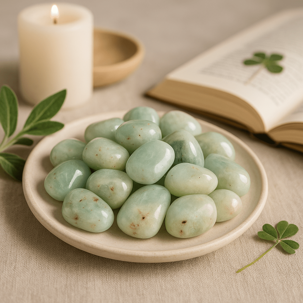 Aventurine Tumbled Stones Extra Light Extra Large 18 - Pack - SHAMTAM.COM