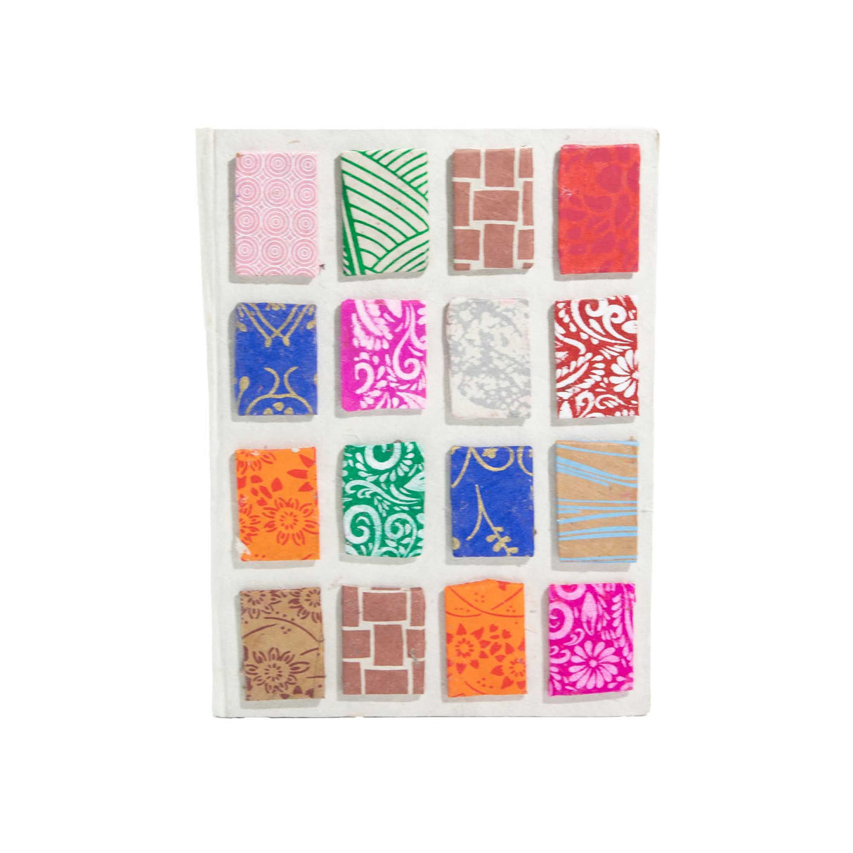 Lokta Mini Tiles Notebook – Medium (15x12cm) – 45 Leaves – Natural