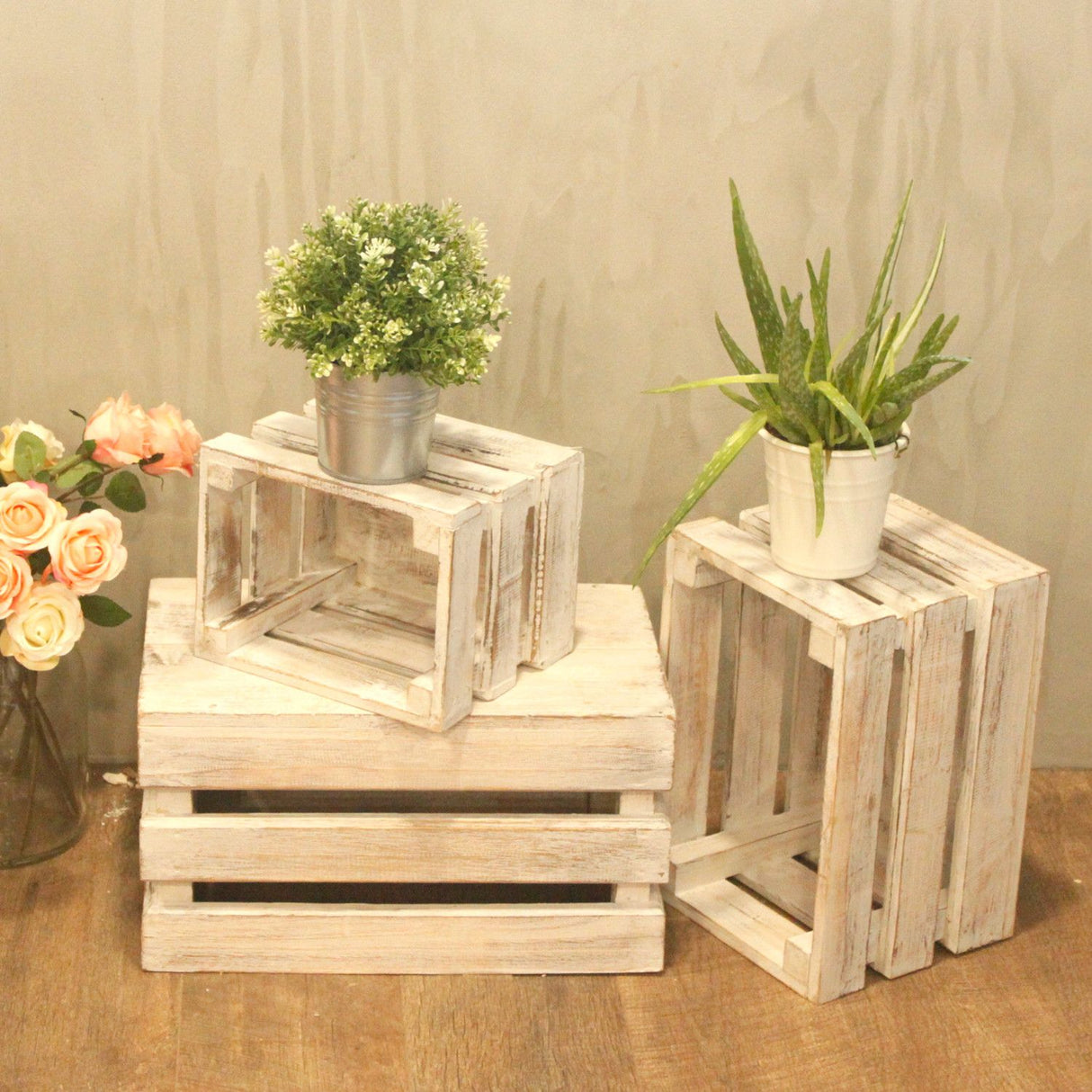 Fruit Box Set of 3 – Whitewash