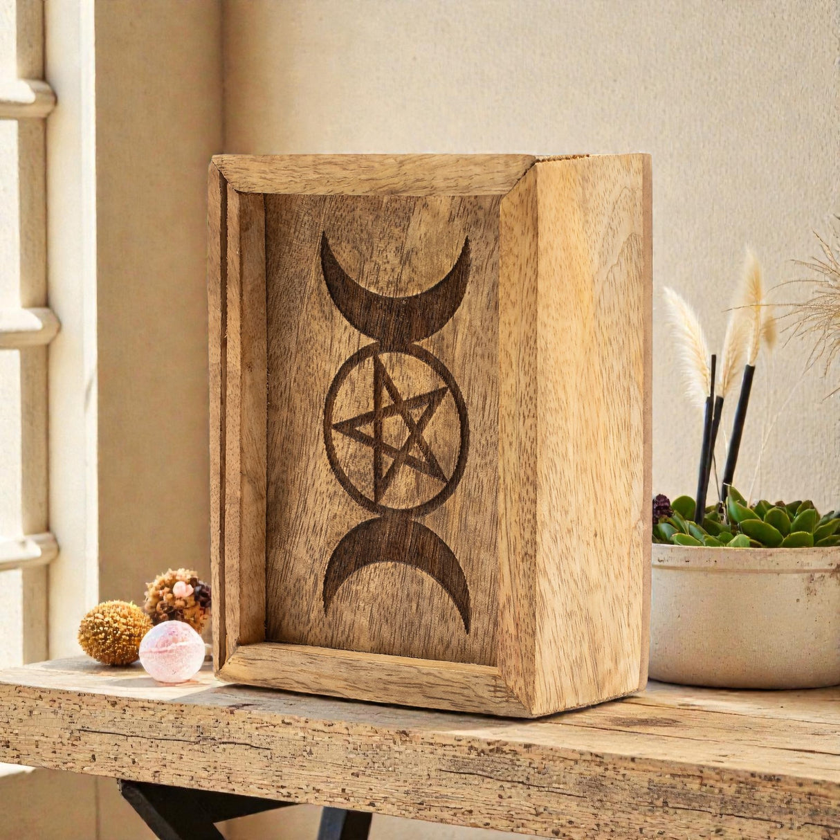 Small Tarot Box with Card Holder, Tarot card Box