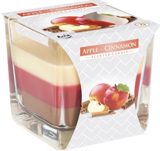 Apfel-Zimt Duftkerze im Glas – Rainbow