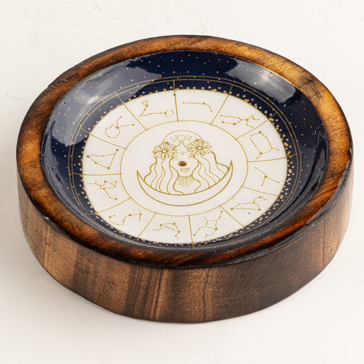 Stars Sign Mini Bowl & Incense Stick Holder - Virgo
