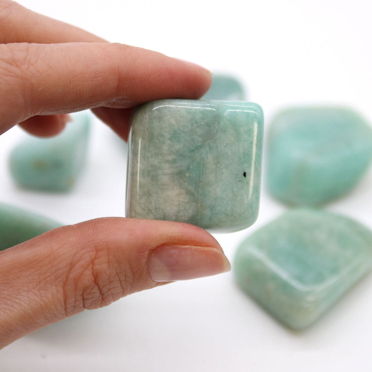 Amazonite XL Tumbled Stones 18 Pieces
