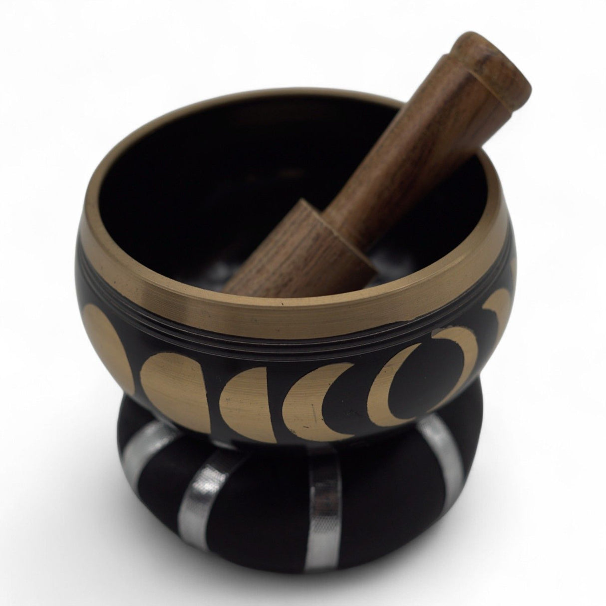 Singing Bowl Set Moon Phase Black 10.7cm