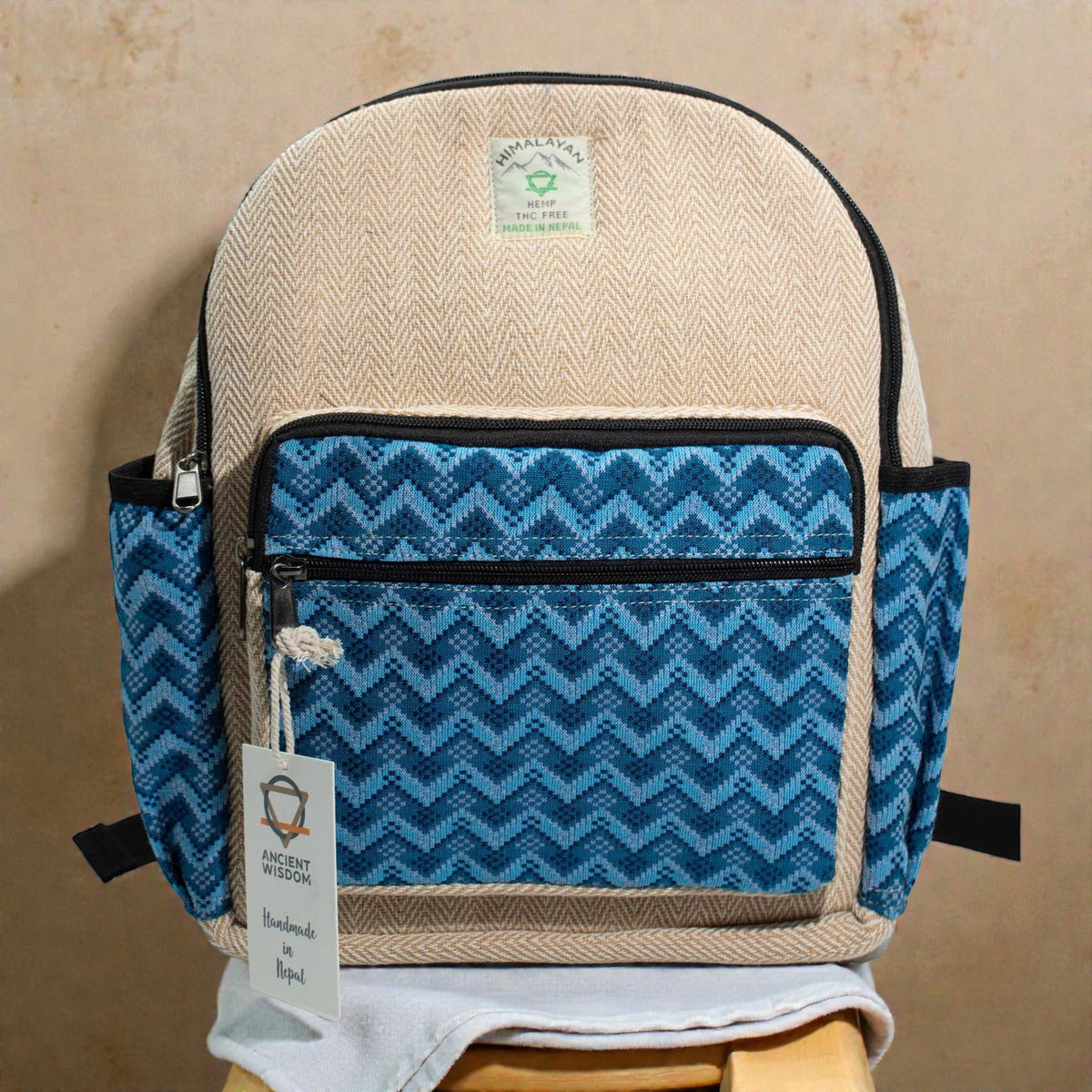Large Kathmandu Backpack – Dhaka Design (39x28x13cm)