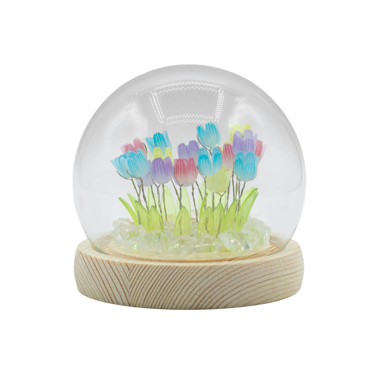 Floral Glow Garden Dome – 20 Multi Tulips – LED USB