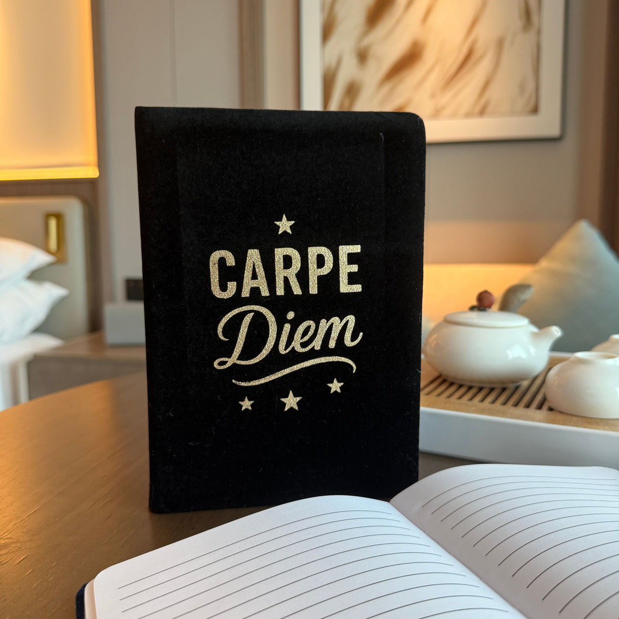 Cuaderno de Terciopelo Negro - 80 páginas - Carpe Diem