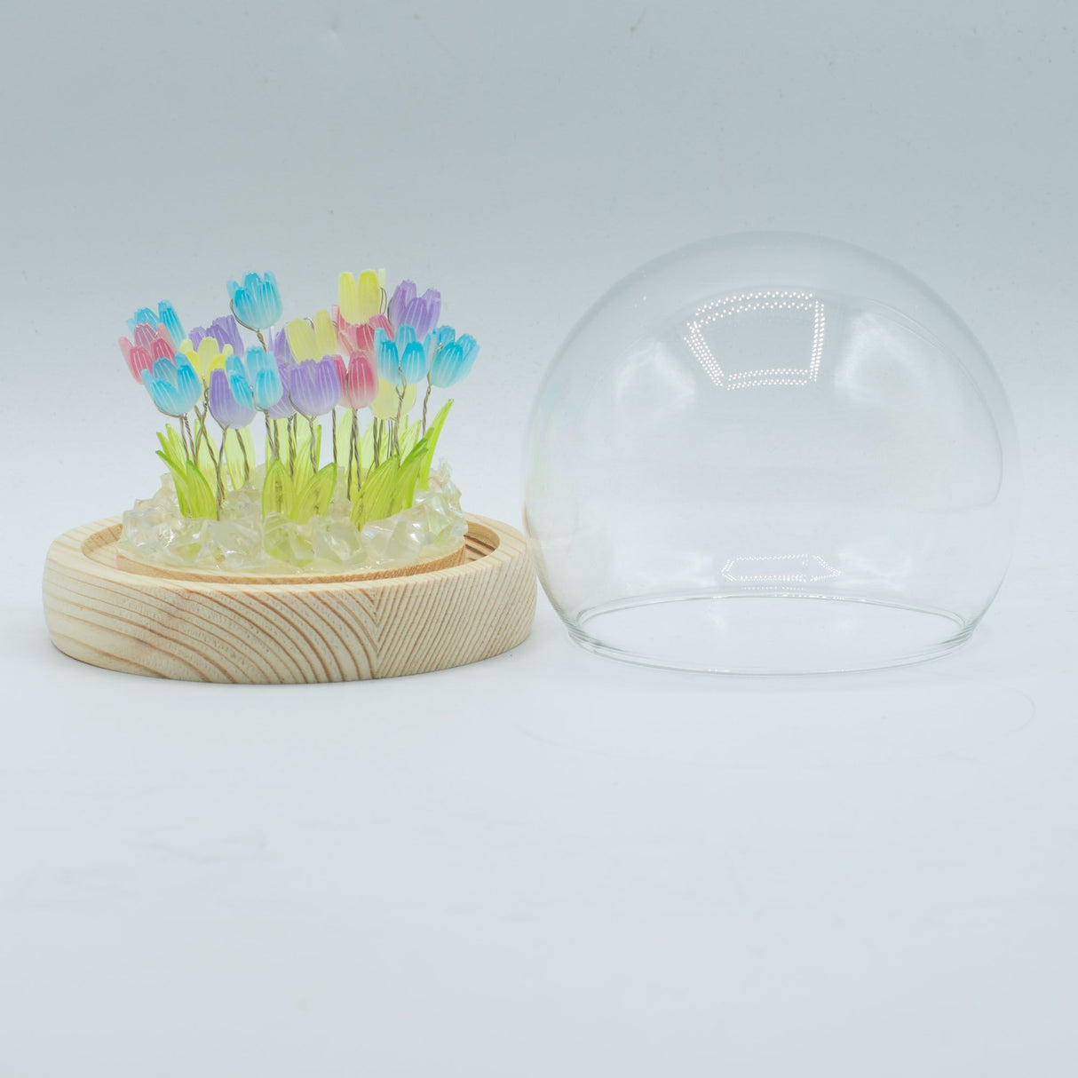 Floral Glow Garden Dome – 20 Multi Tulips – LED USB