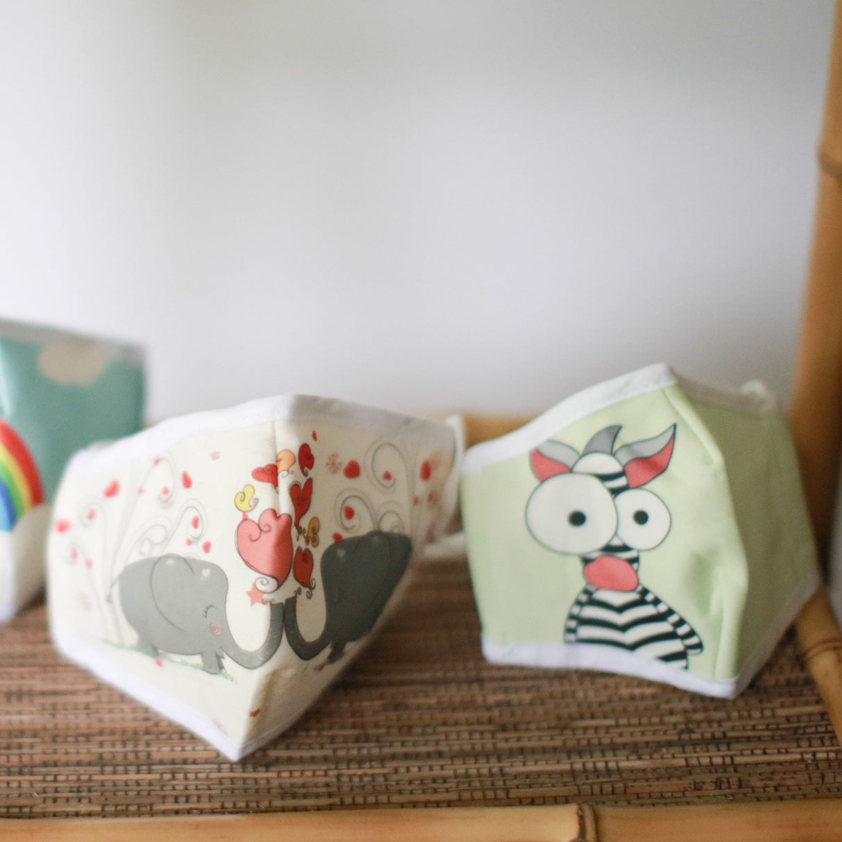 Gyerek arcmaszk, újrahasználható zebra mintás szűrővel