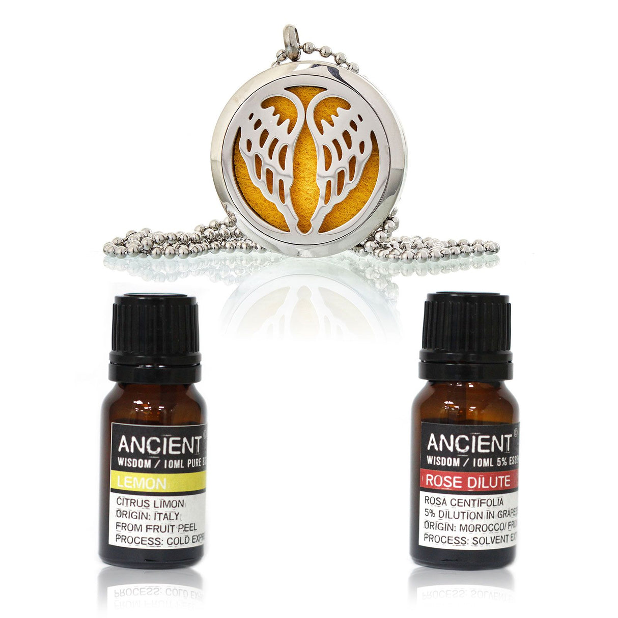 Essential Oil Diffuser Necklace Set 2 Oils 10ml