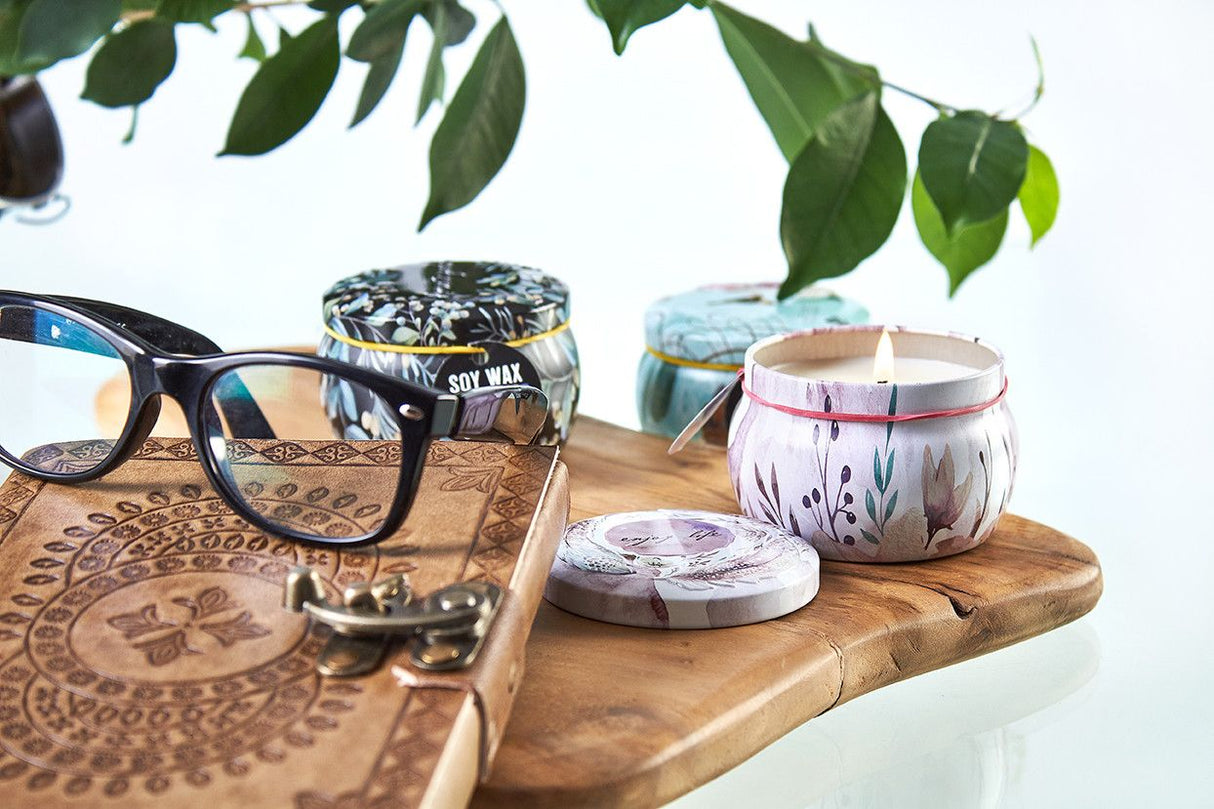 Raspberry Soy Wax Tin Candle Sea Life