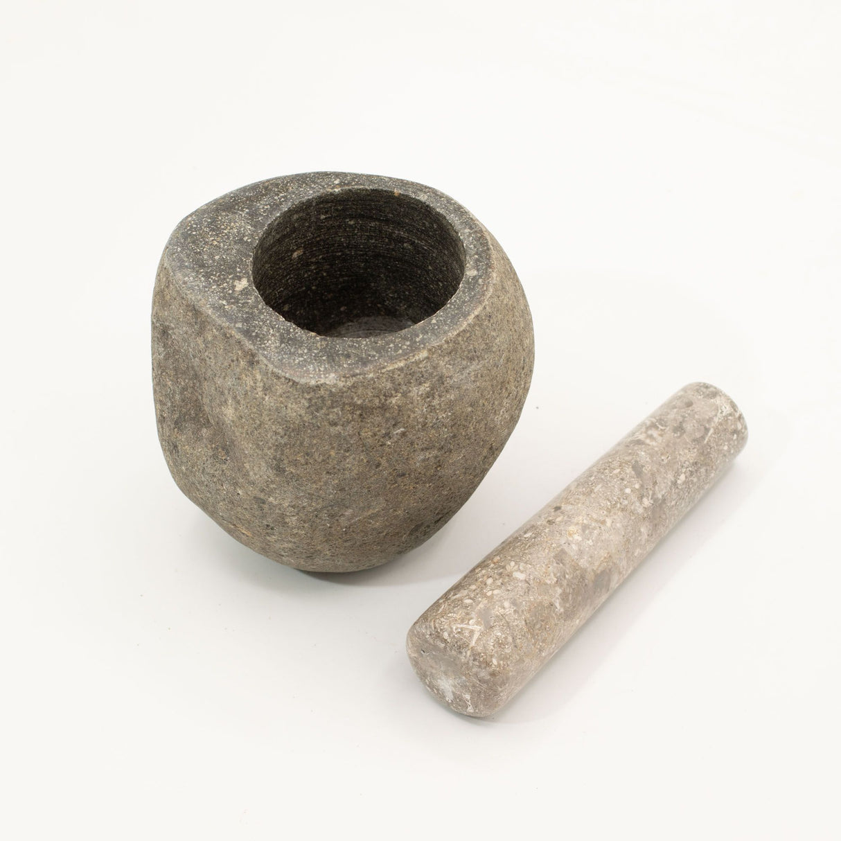Natural Riverstone Decorative Pestle & Mortar -Medium (approx 12x8cm)