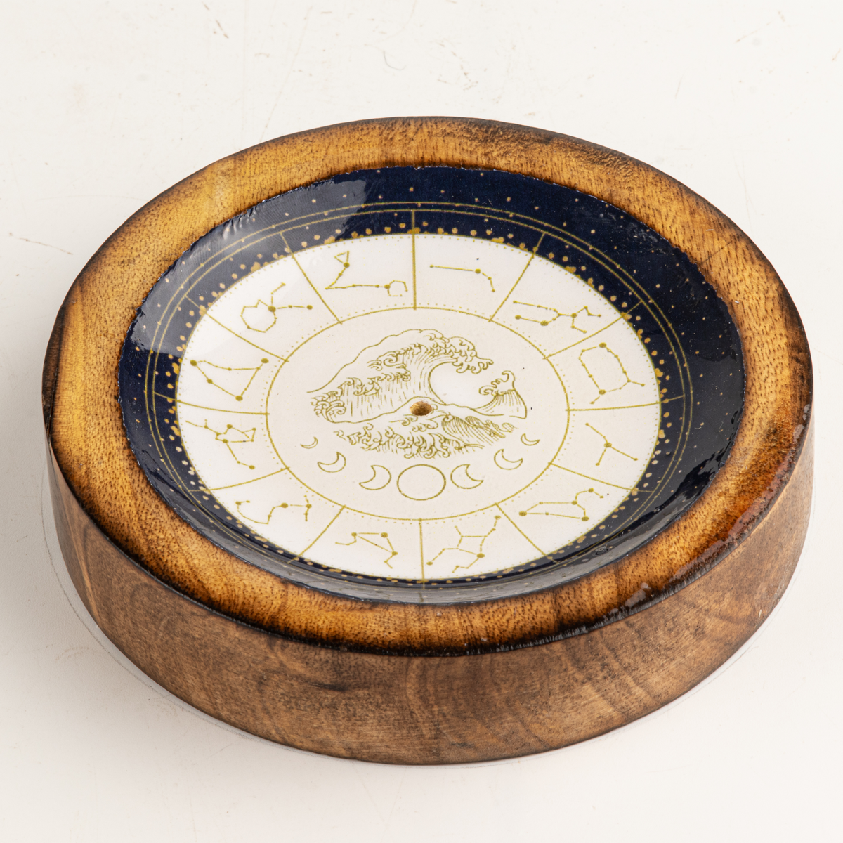 Stars Sign Mini Bowl & Incense Stick Holder - Aquarius
