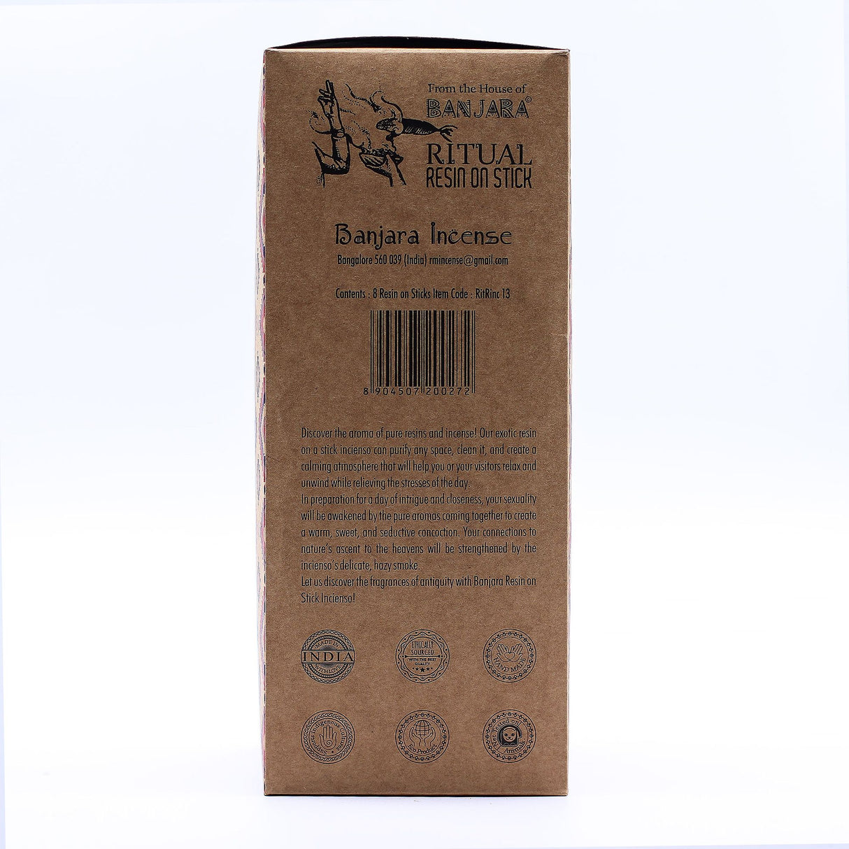 Indiase met de hand gerolde lavendel hars wierookstokjes, 8-pack