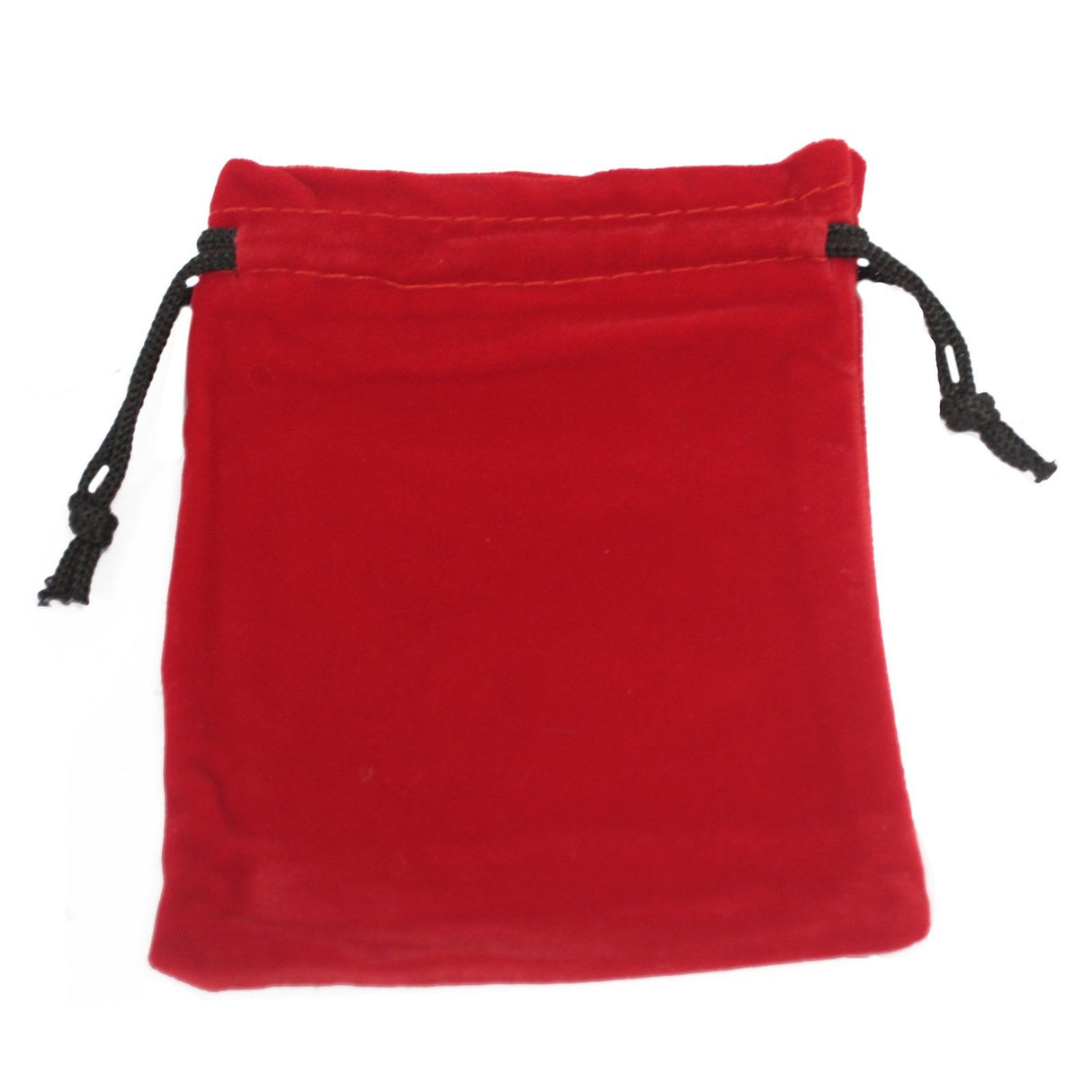 Bolsa de terciopelo con cordón roja 10x12cm