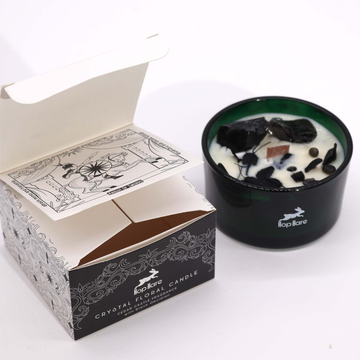 Lumânare Tarot Obsidian Negru Cavalerul Spadelor