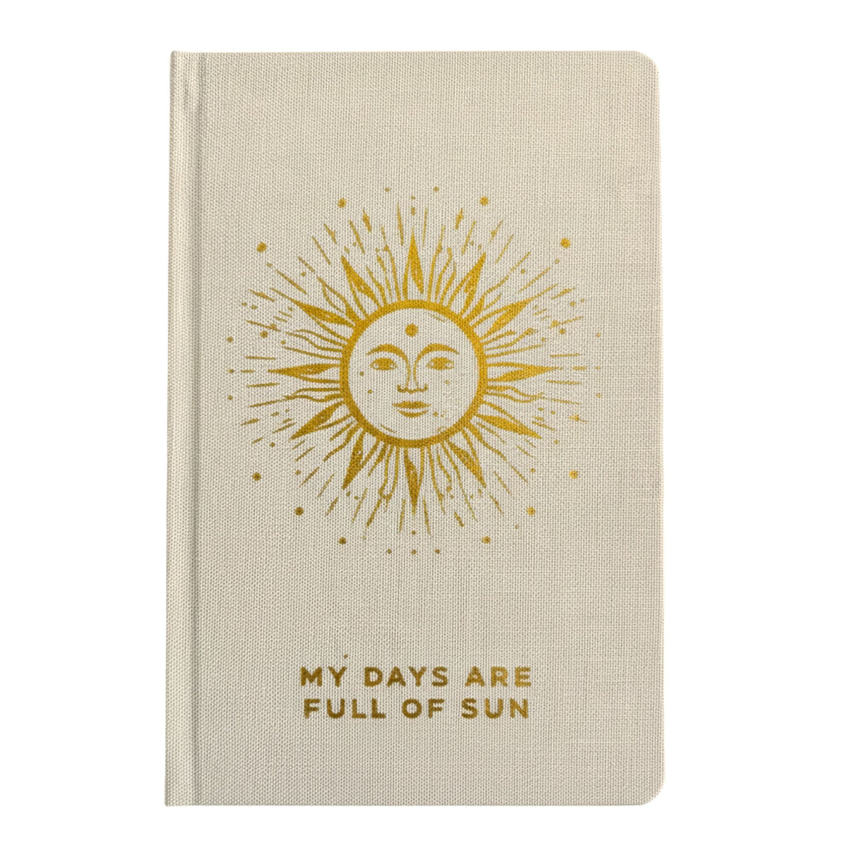 Ivory Gratitude Journal with Gold Lining – 120 pages – My Days are Full of Sun