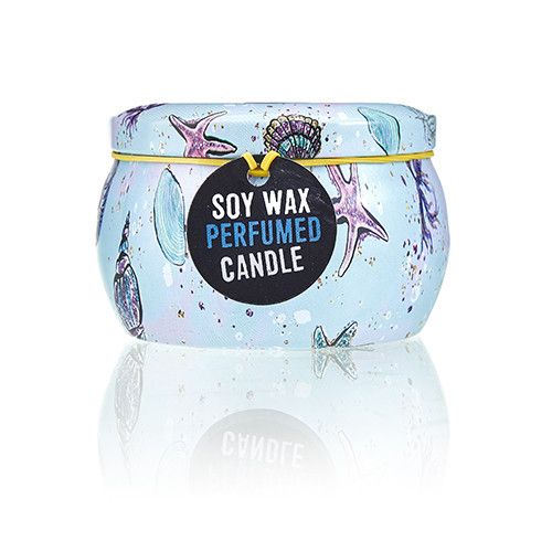 Raspberry Soy Wax Tin Candle Sea Life