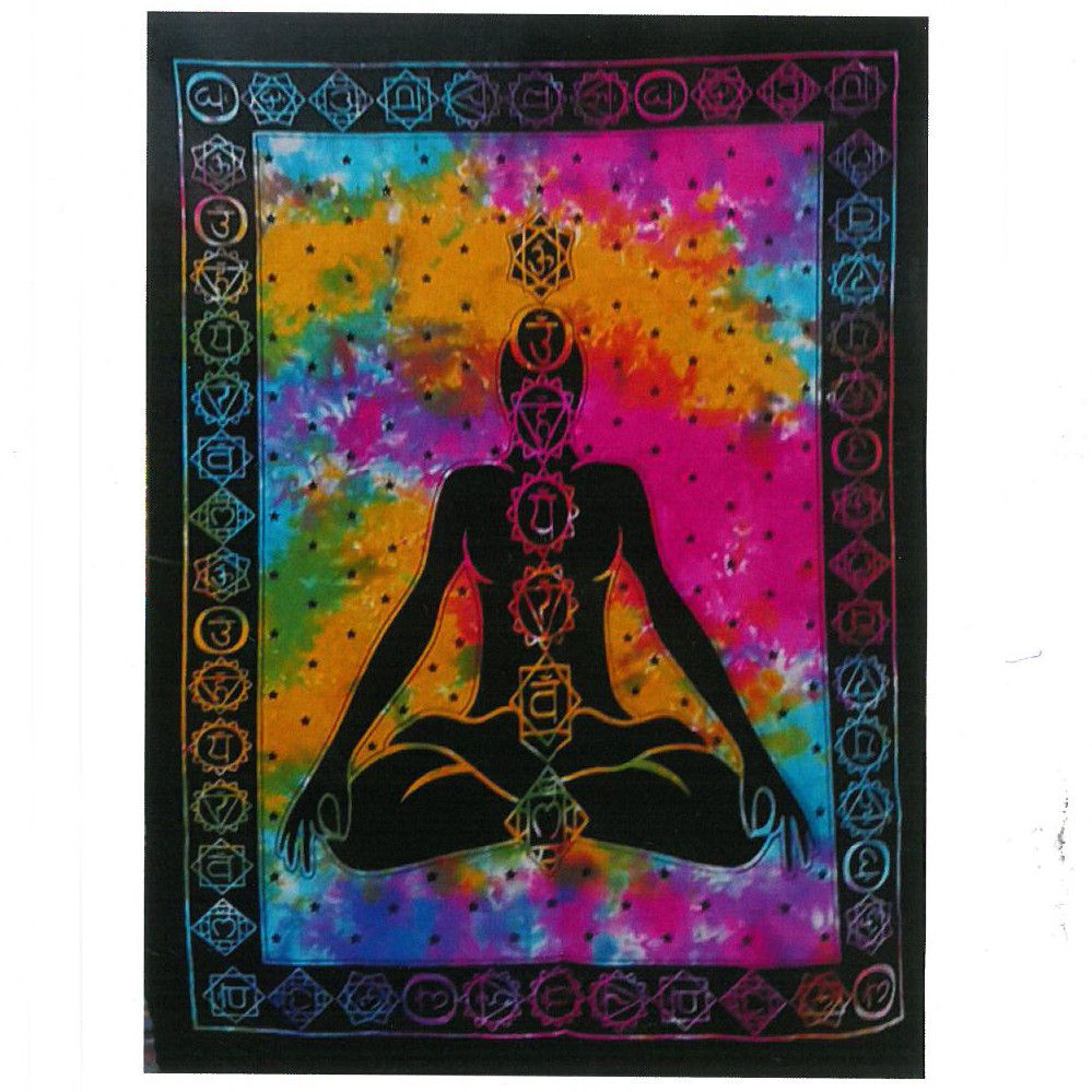 Artă de perete Buddha din bumbac Chakra
