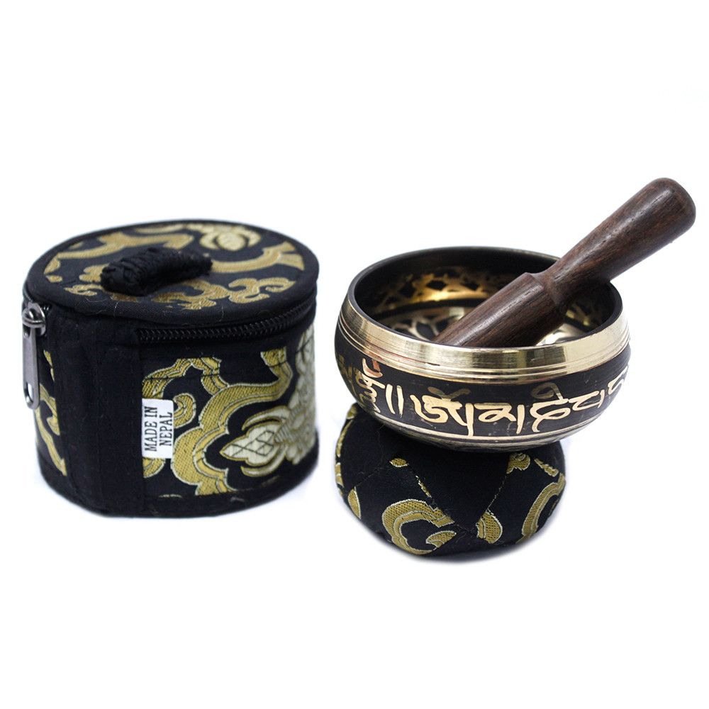 Singing Bowl Gift Set, Black