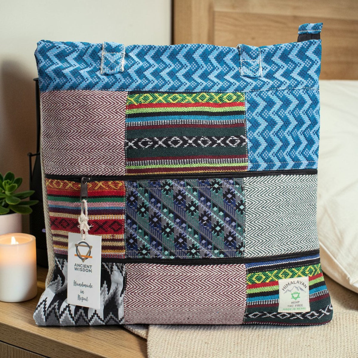 Patchwork Kathmandu Tote Bag – Dhaka Design (37x38cm)