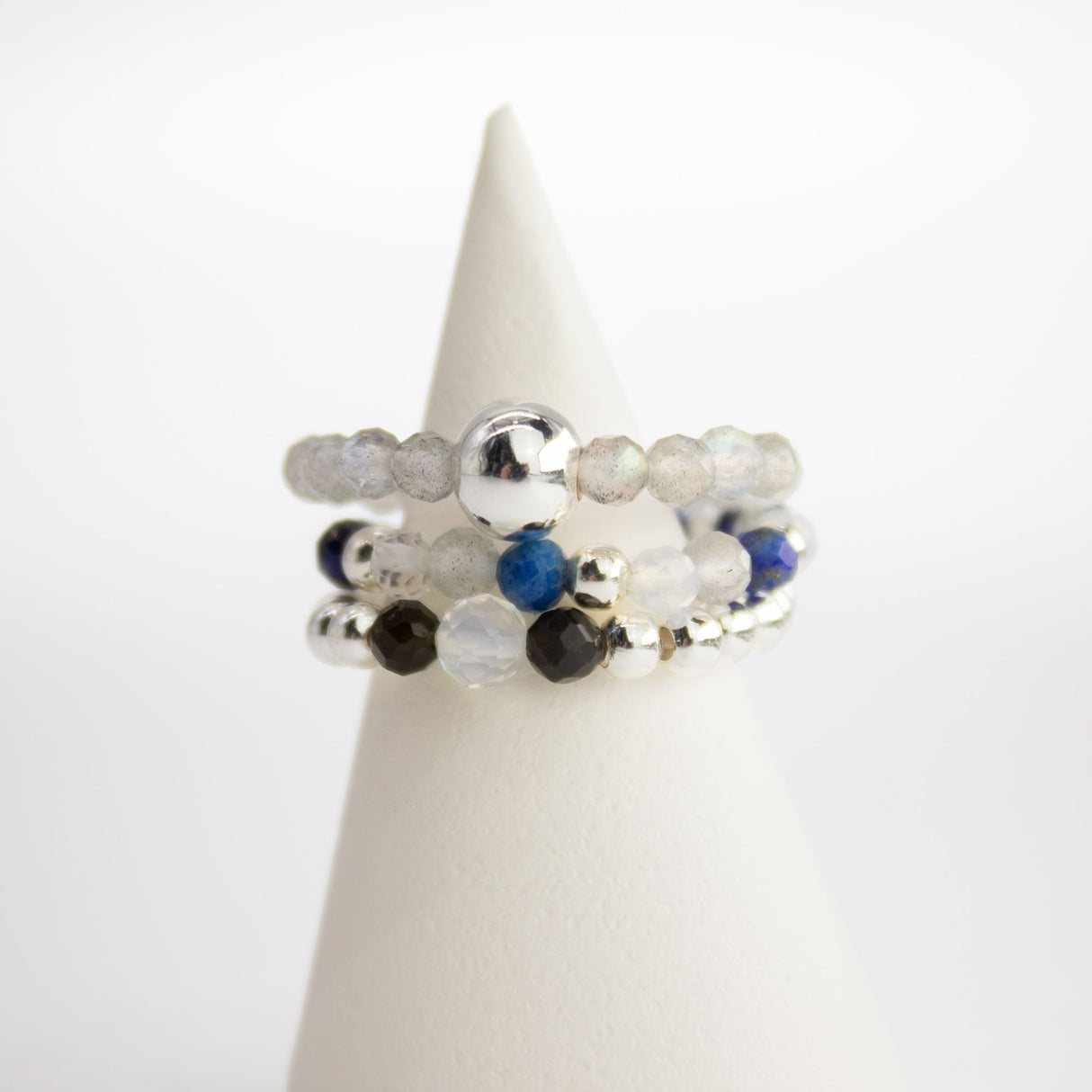 Nymph Spirit Gemstone Ring Set – Northern Lights, Gemstone Rings
