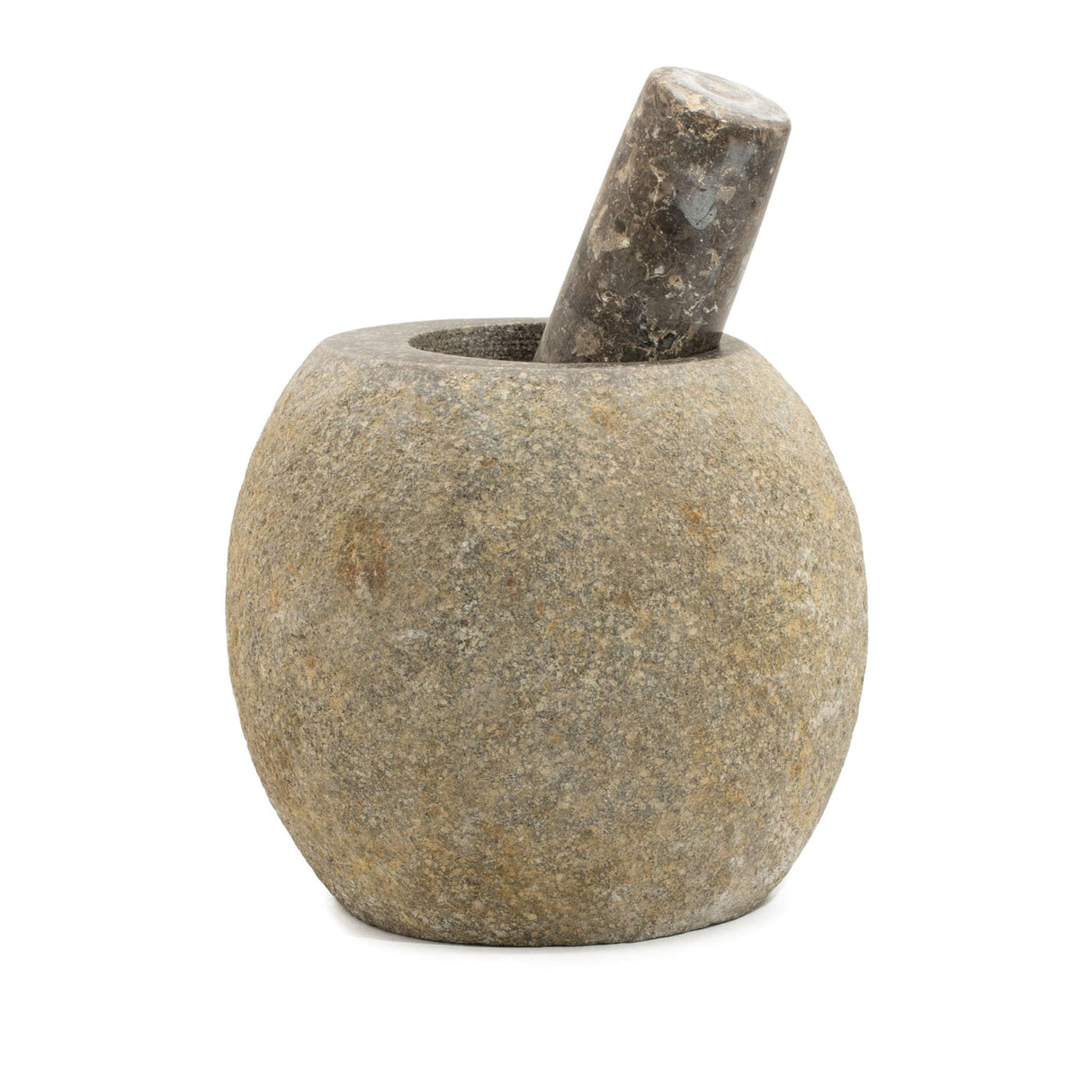 Natural Riverstone Decorative Pestle & Mortar- Large (approx. 15x12cm)