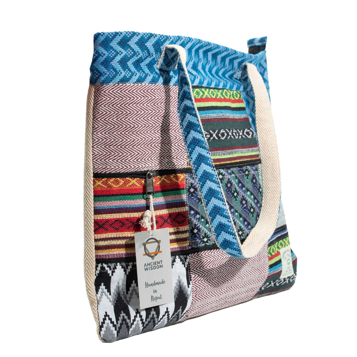 Patchwork Kathmandu Tote Bag – Dhaka Design (37x38cm)