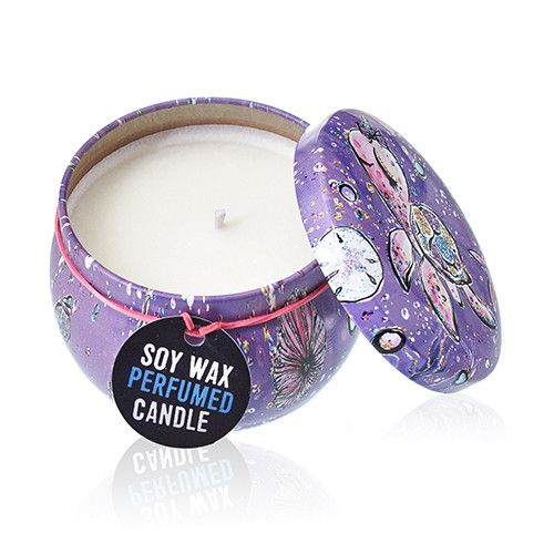 Raspberry Soy Wax Tin Candle Sea Life