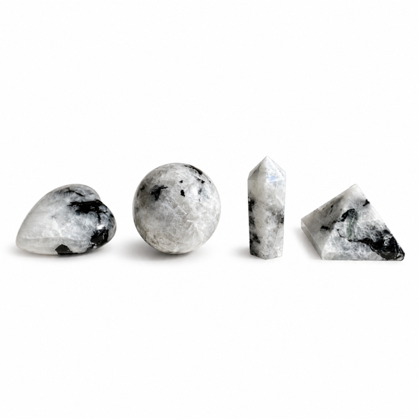 Four Gemstone Shapes - Rainbow Moonstone