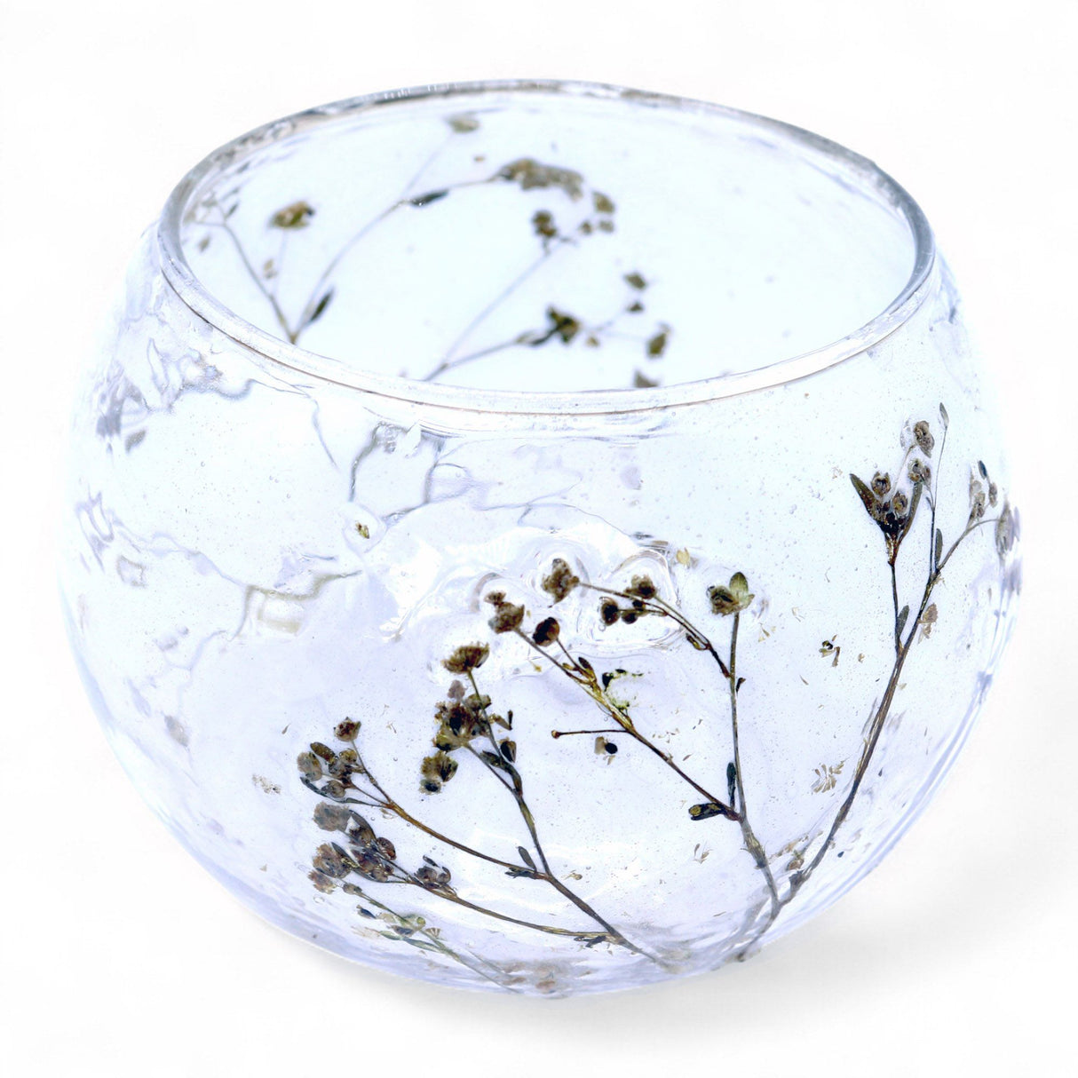 Baby’s Breath Resin Tealight Bowl Candle Holder 8x10cm