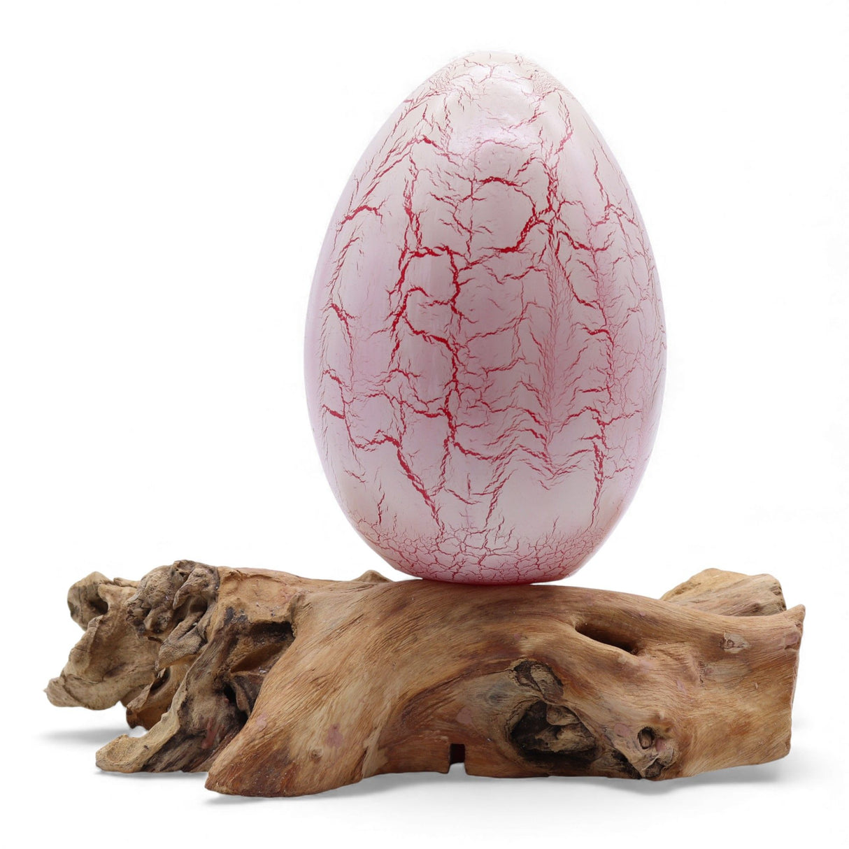 DriftGlow Lamp Crackle Fire Egg Shade – Orange