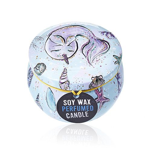 Raspberry Soy Wax Tin Candle Sea Life