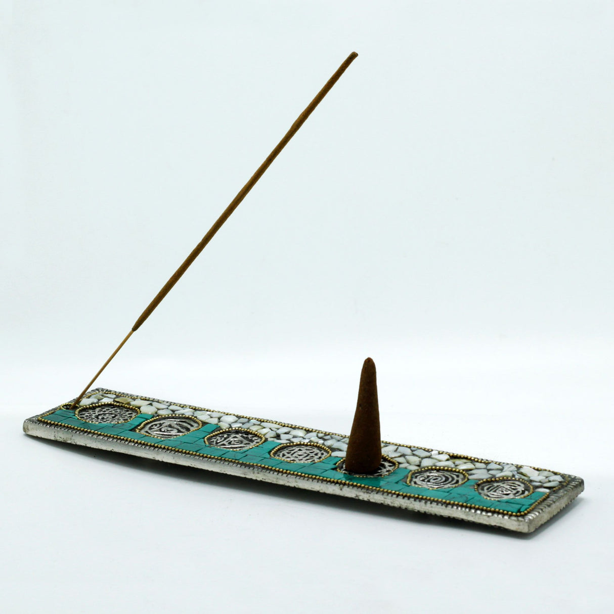 Incense Holder Seven Chakra Tibetan Ceramic Mosaic