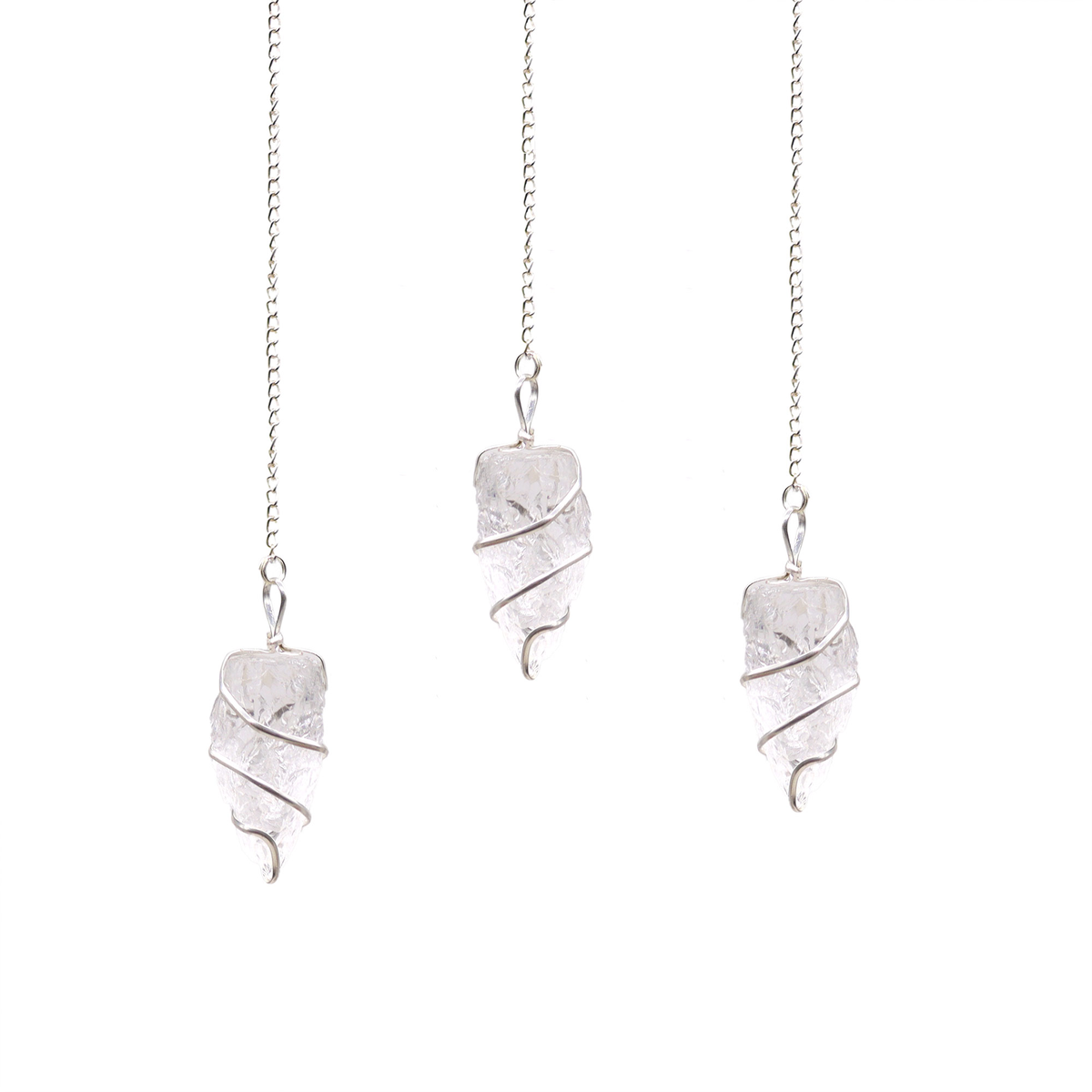 Raw Quartz Crystal Pendulum