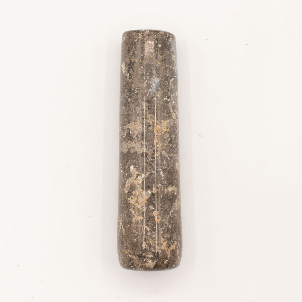 Декоративен хаван и пестик от естествен речен камък - голям (прибл. 15x12 см)