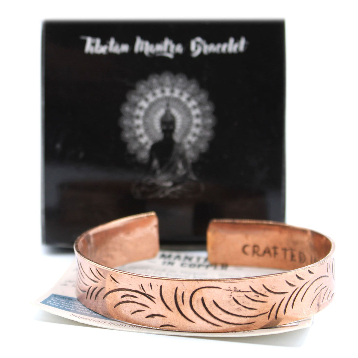 Copper Bracelet, Handcrafted Tibetan Tribal Swirl Design