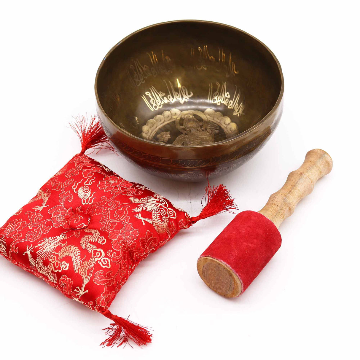 Set di Campane Tibetane Ottone Tara Dorata