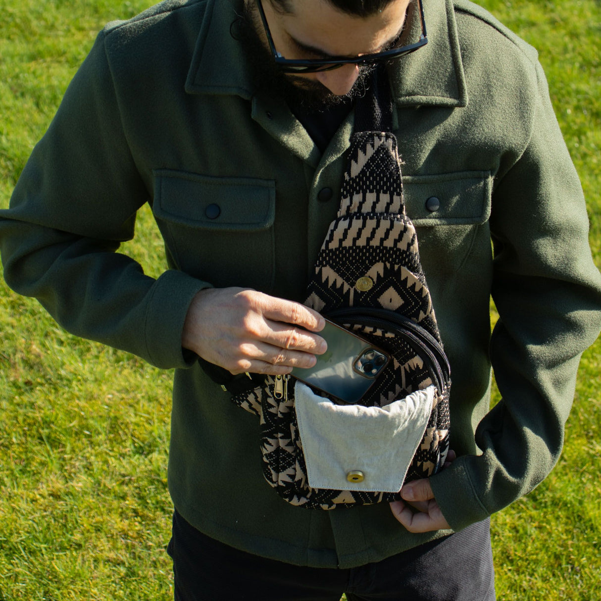 Jacquard Natural-vesker – Desert Loom – Skulderveske