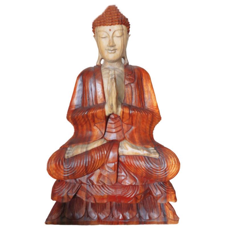 Buddha statue håndskåret suartræ 80cm