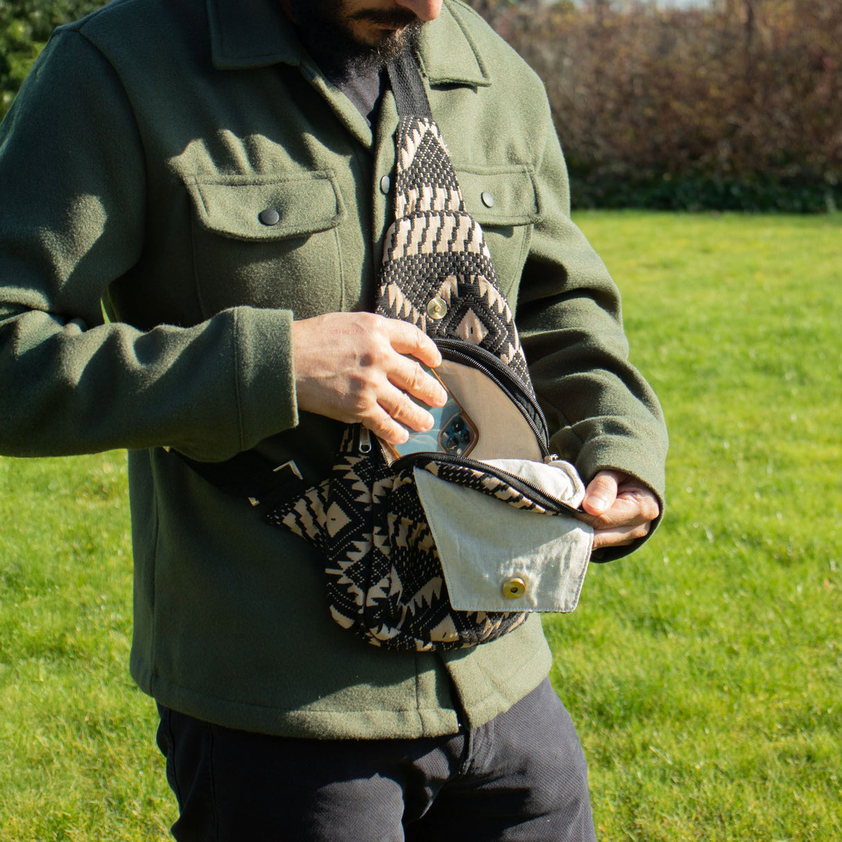 Jacquard Natural-vesker – Desert Loom – Skulderveske