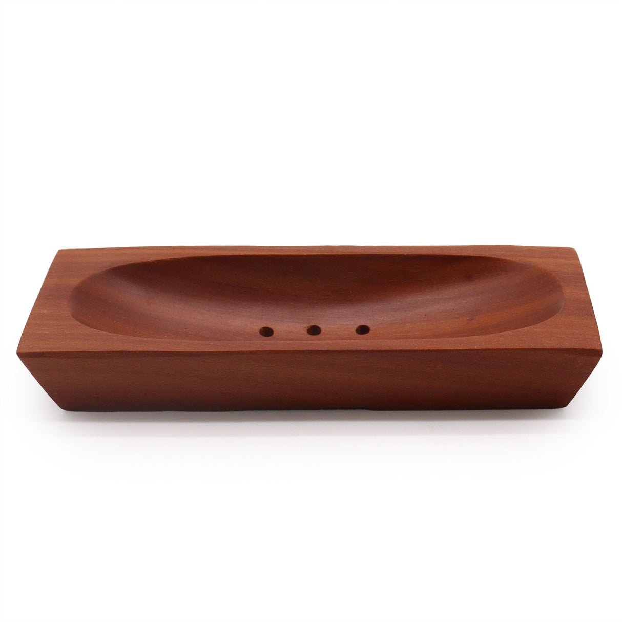Jabonera rectangular de caoba