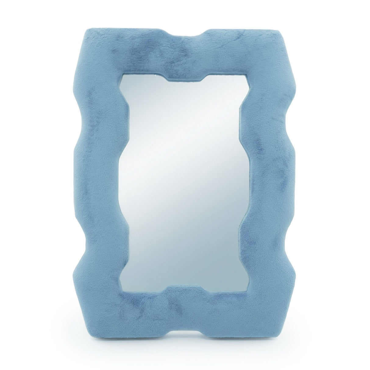 Mäkké krivolaké zrkadlo – Hrubý rám – Kráľovská modrá (30,5x22,5x2,3 cm)