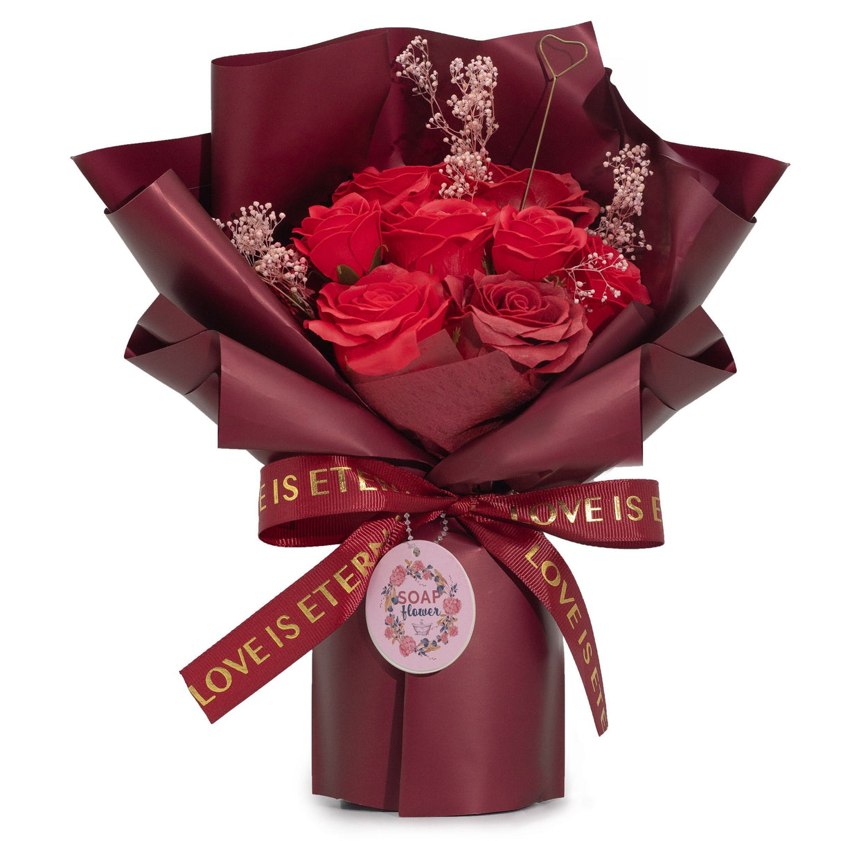 Ramo Grande de Rosas Rojas – El Amor es Eterno – Tarjeta de Regalo