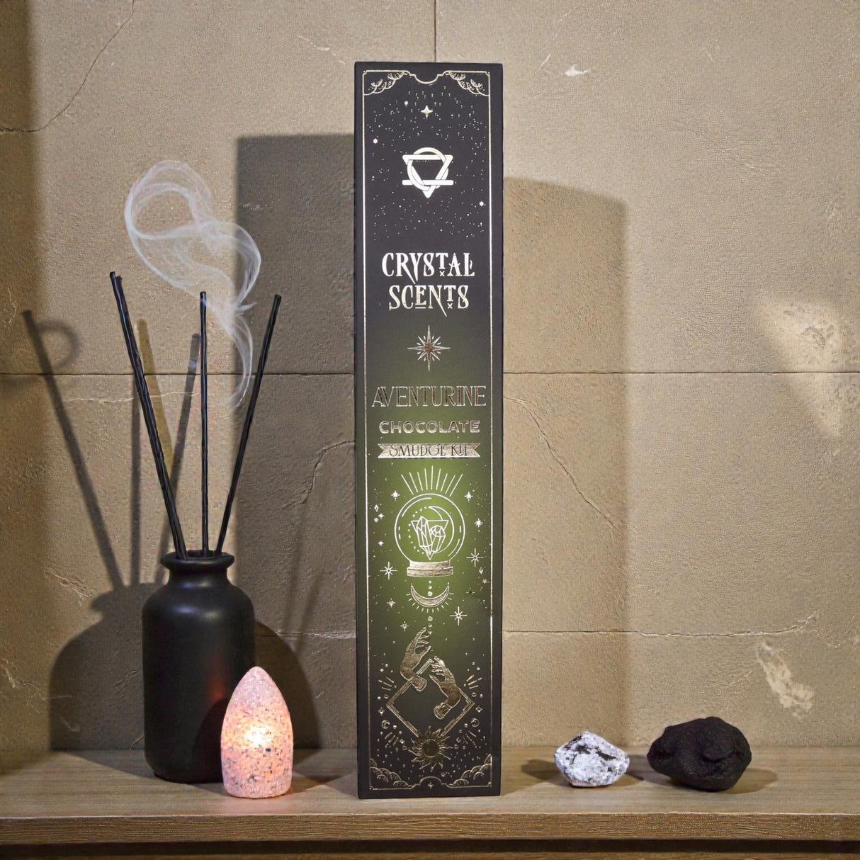 Aventurine Crystal Scents Smudge Incense – Chocolate, Incense Sticks