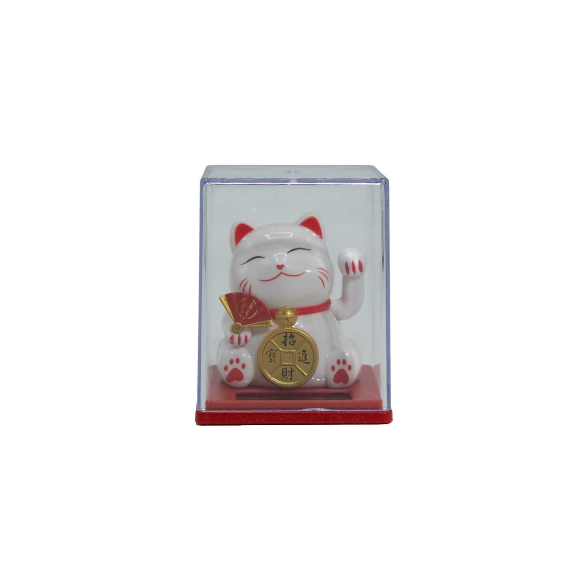 Mini Solar Powered Money Cat in Box – White