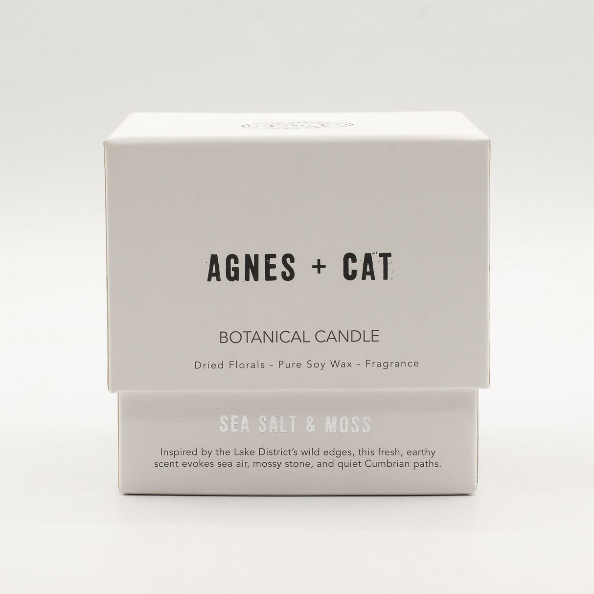 Agnes + Cat botanická sójová sviečka – Morská soľ a mach