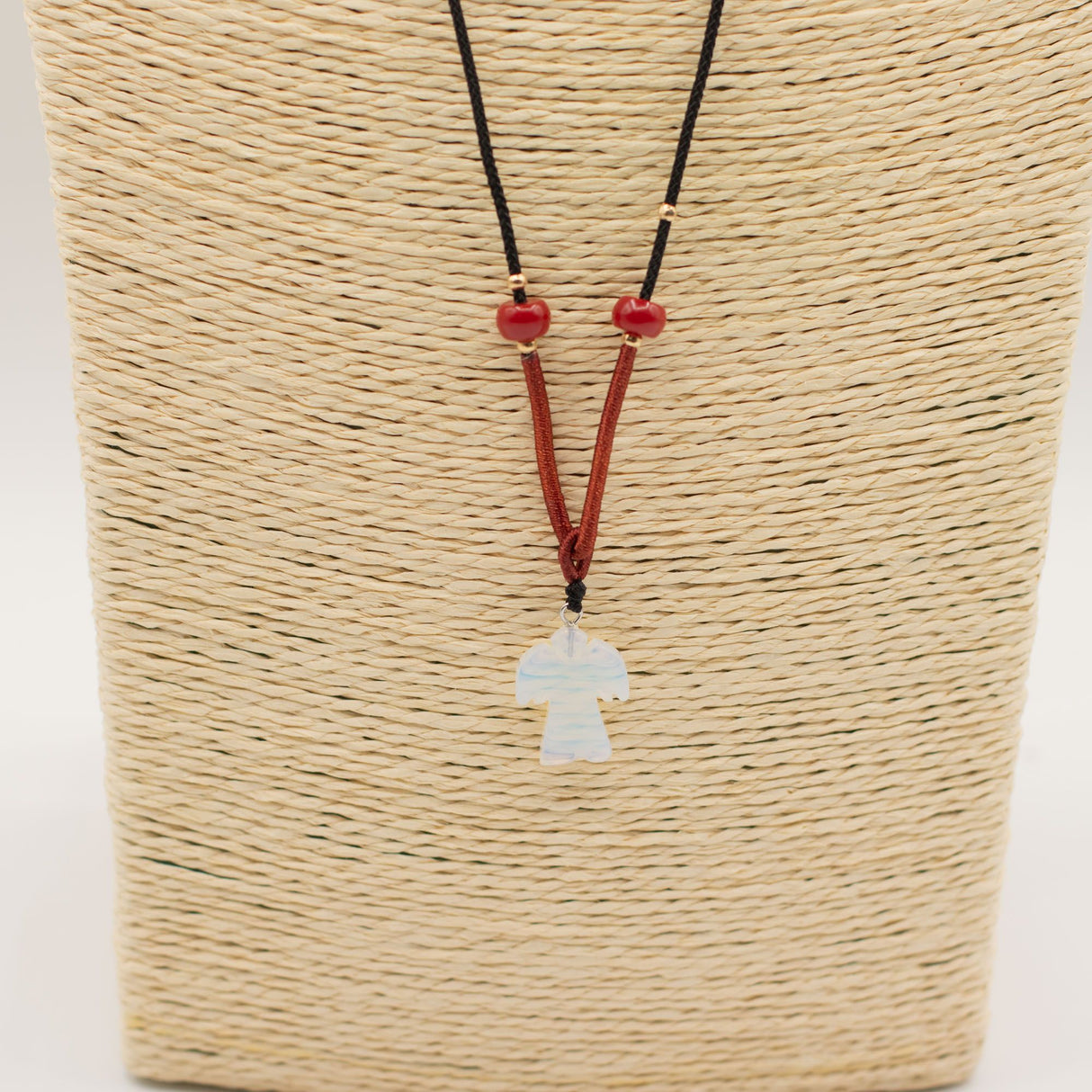 Cord Necklace Gemstone Pendant – Opalite Angel