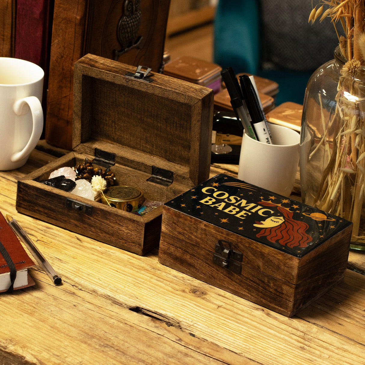 Medium Enamelled Box – Cosmic Babe